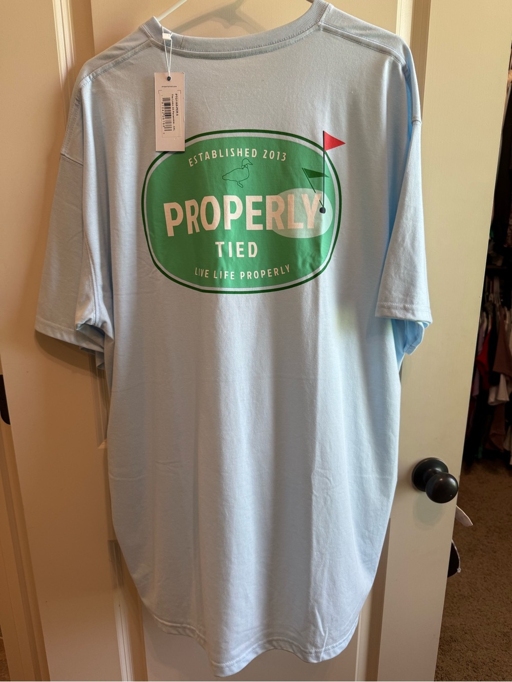 Properly Tied ⛳️ Men’s Light Blue Graphic Short Sleeve Tee